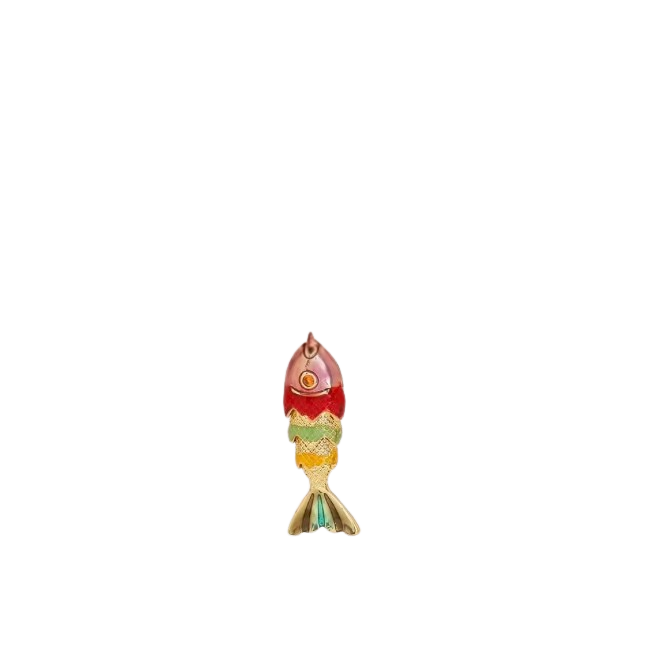 Short Flexible Fish Rainbow Charm