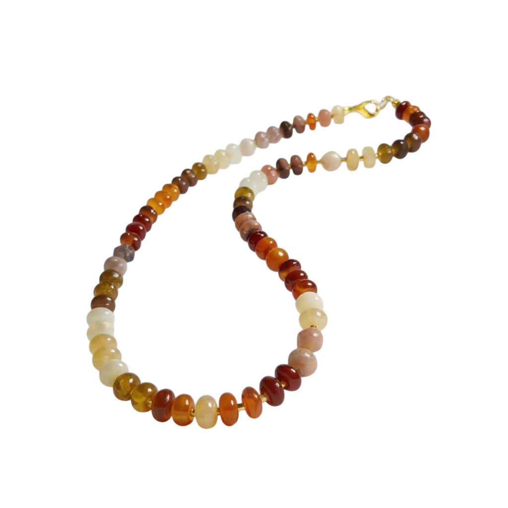 Gemstone Beaded Necklace in Autumn