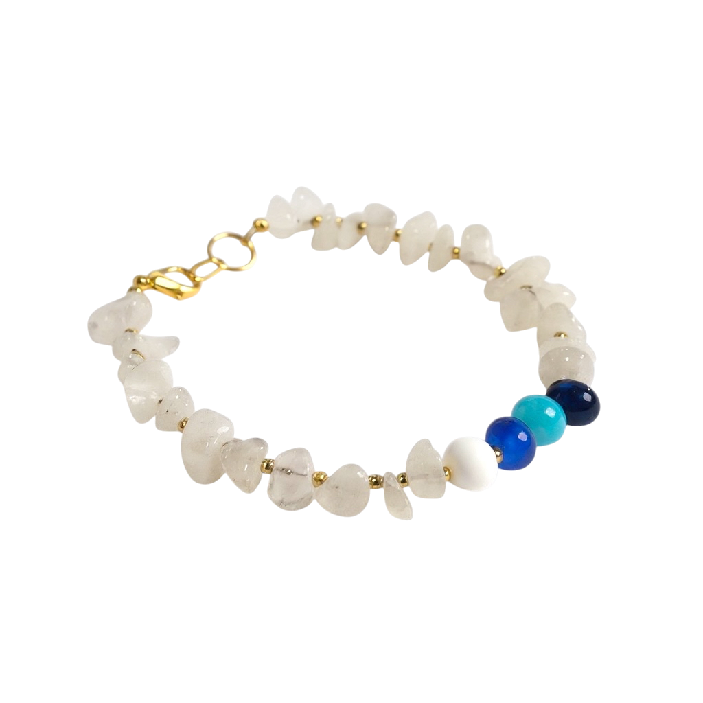 Gemstone Beaded Bracelet in Icy