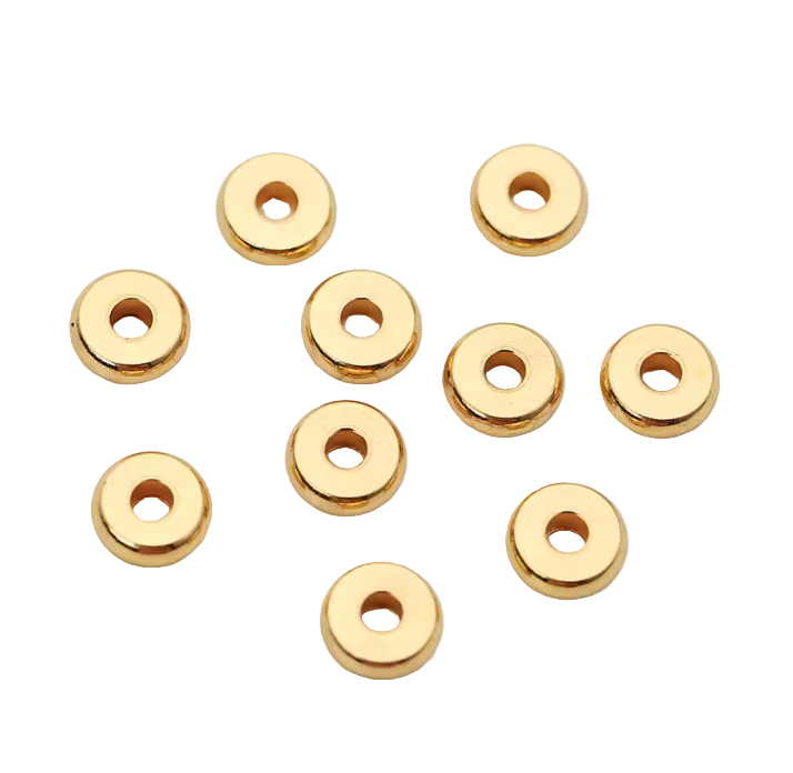 Gold Disk Spacer Bead