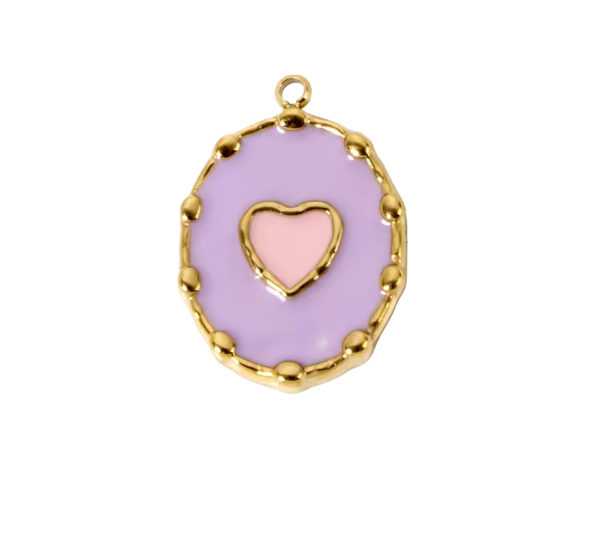Heart in Oval Charm