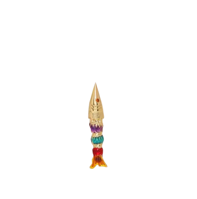 Long Flexible Fish Rainbow Charm