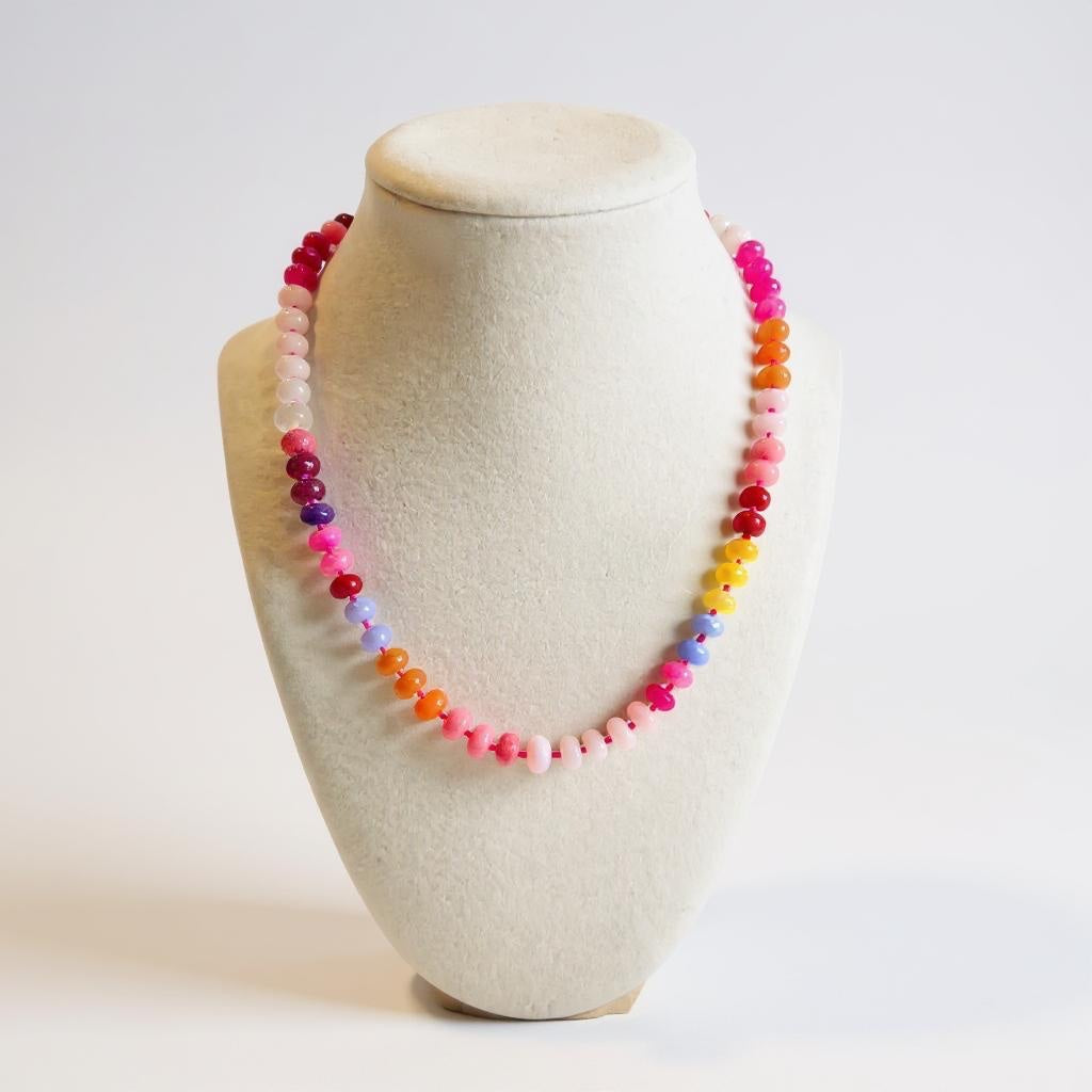 Gemstone Beaded Necklace in Dusk