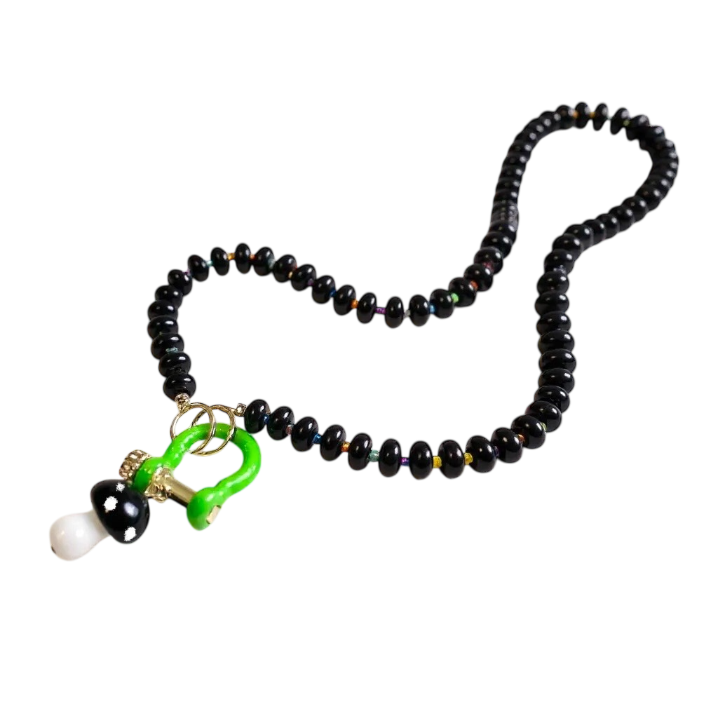 Gemstone Beaded Necklace Onyx