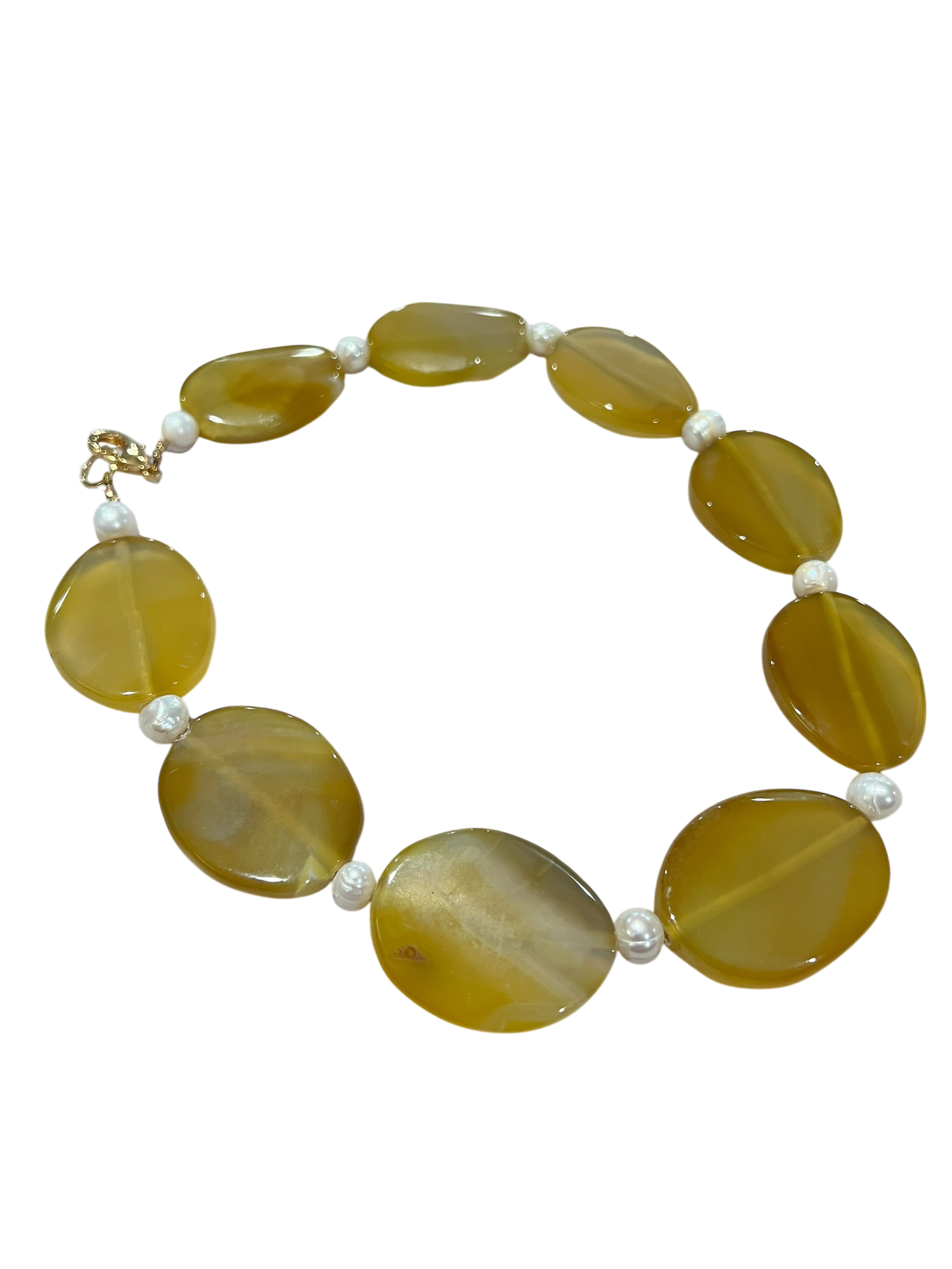 The Pearl & Giant Gemstone Necklace in Bartlett