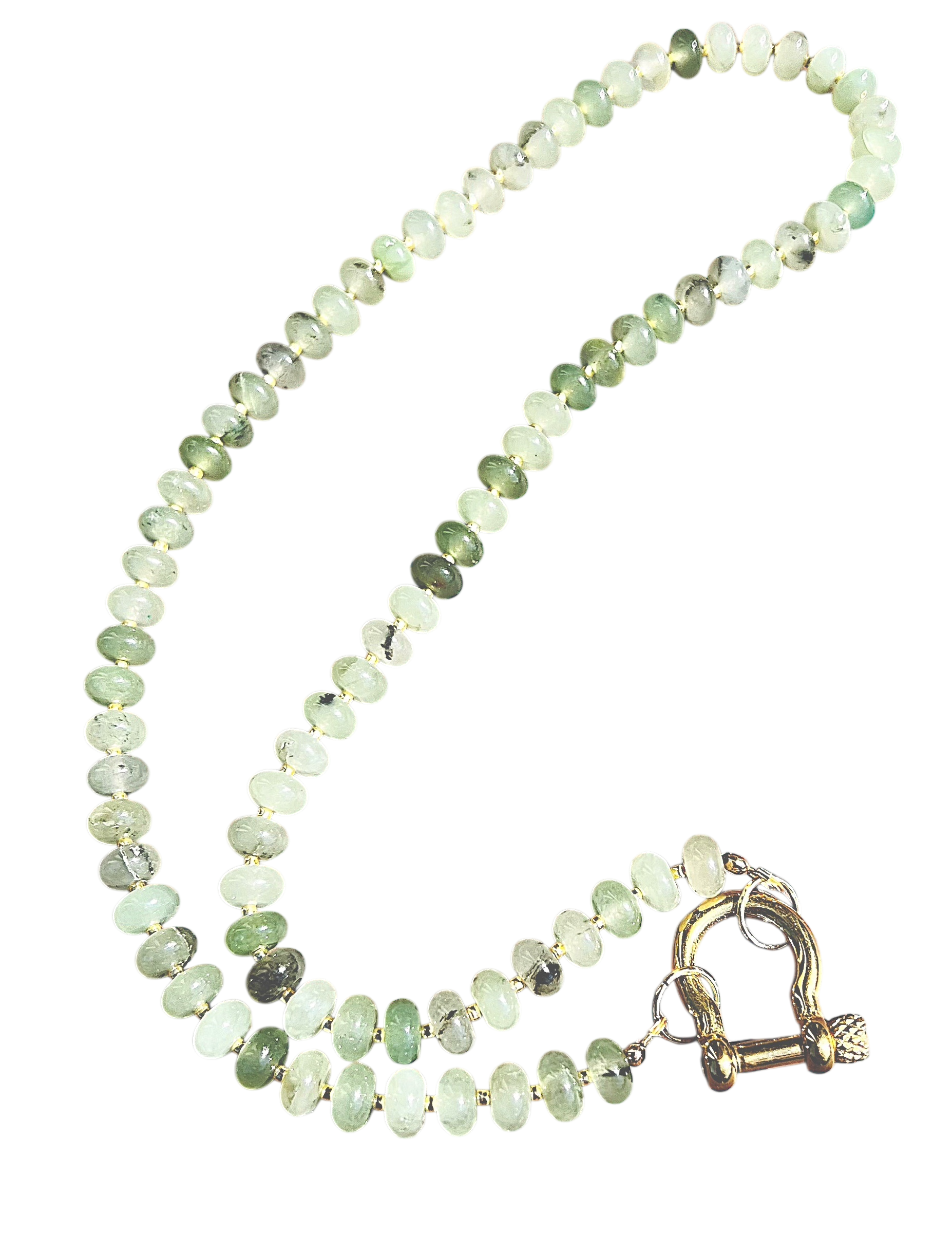 Gemstone Beaded Necklace in Sage