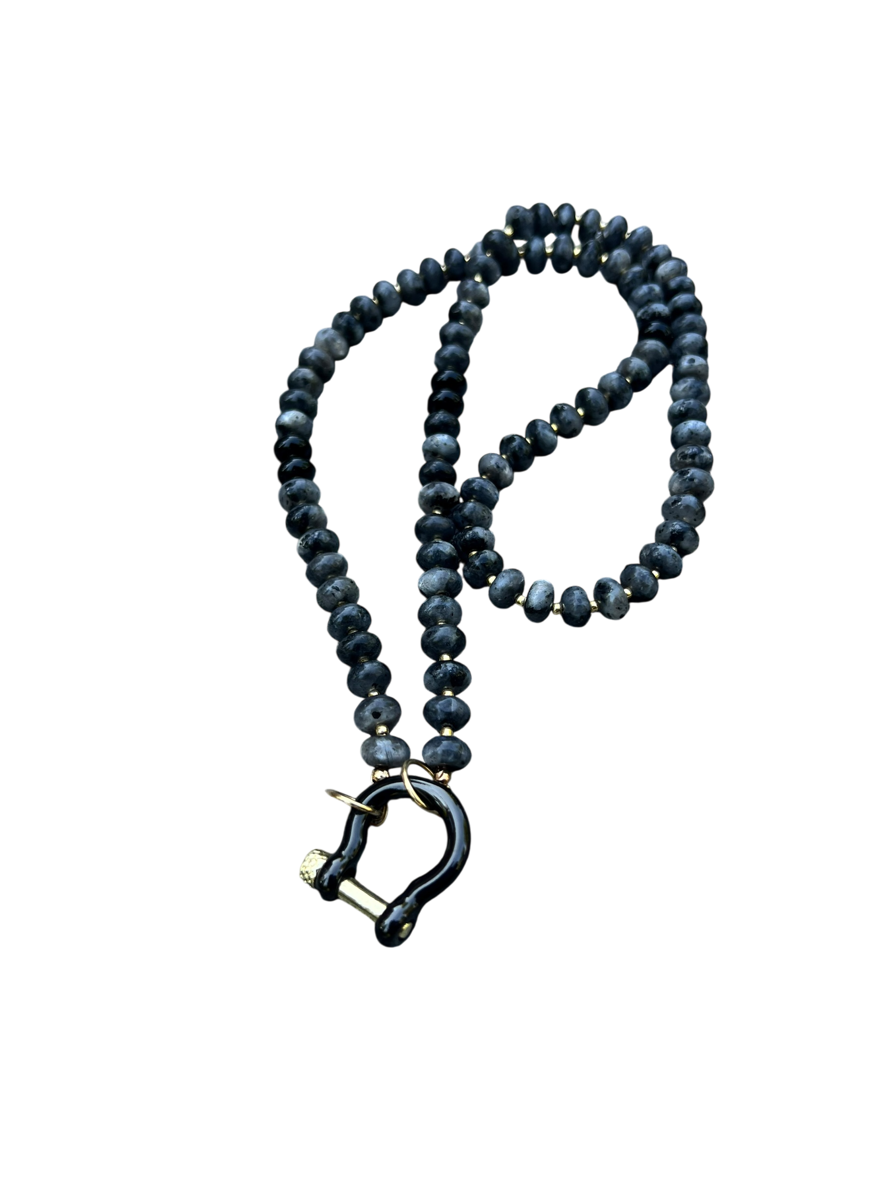 Gemstone Beaded Necklace in Dracula