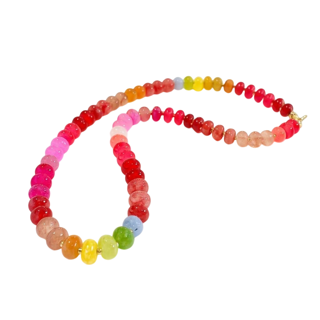 Gemstone Beaded Necklace in Dawn