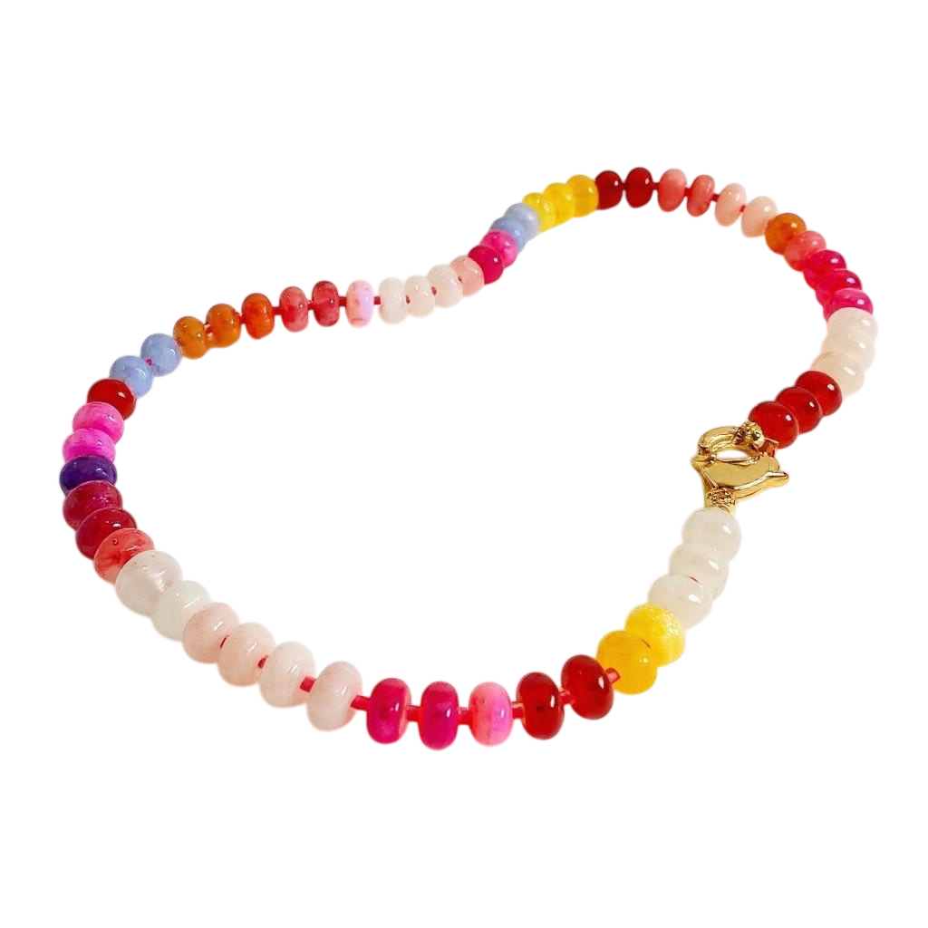 Gemstone Beaded Necklace in Dusk