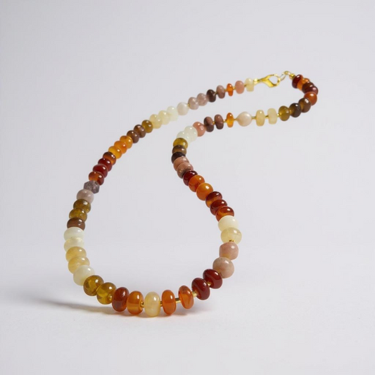 Gemstone Beaded Necklace in Autumn