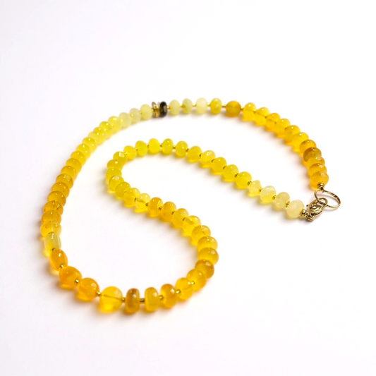Gemstone Beaded Necklace in Yellow
