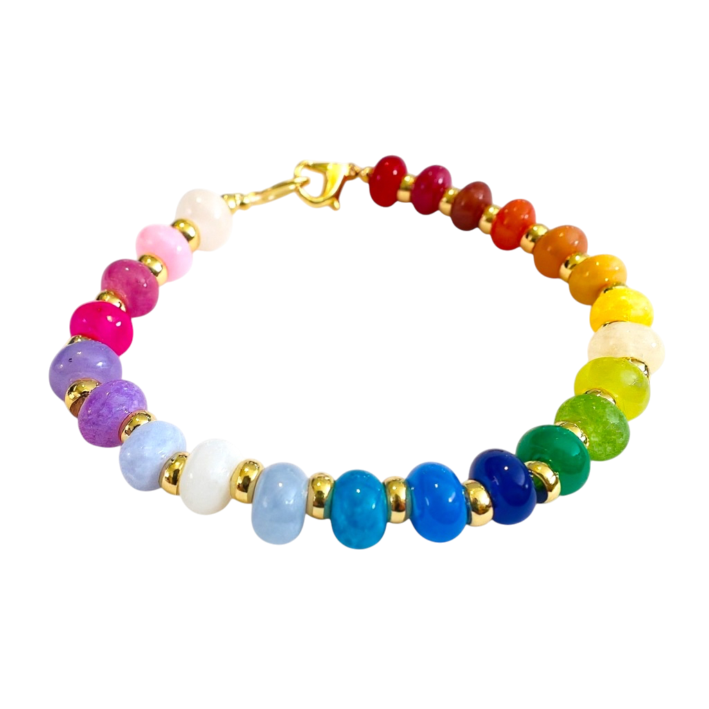 Gemstone Beaded Bracelet in Queen