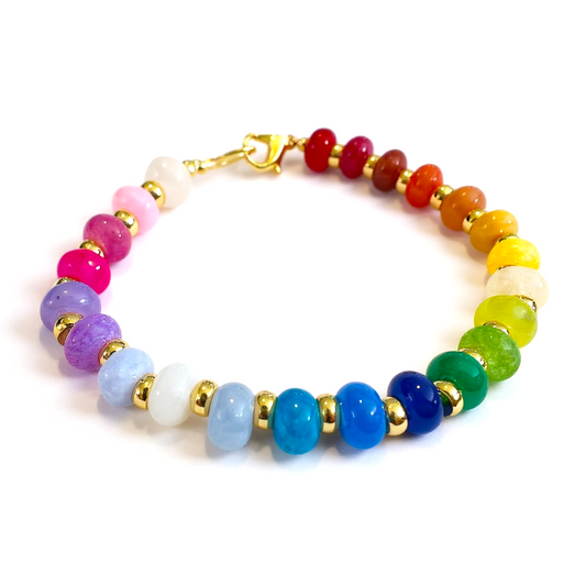 Gemstone Beaded Bracelet in Queen