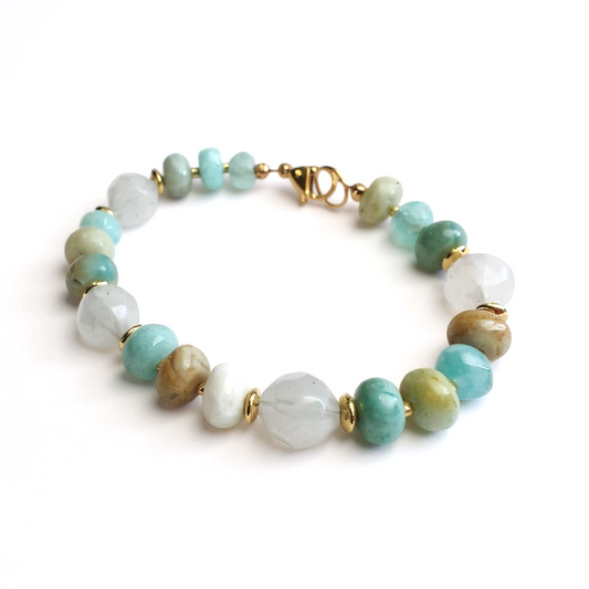 Gemstone Beaded Bracelet in Coastal