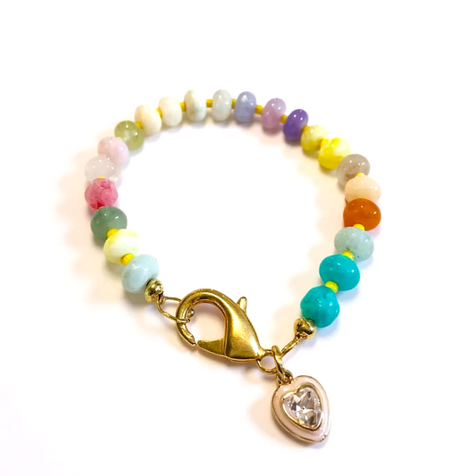 Gemstone Beaded Bracelet in April
