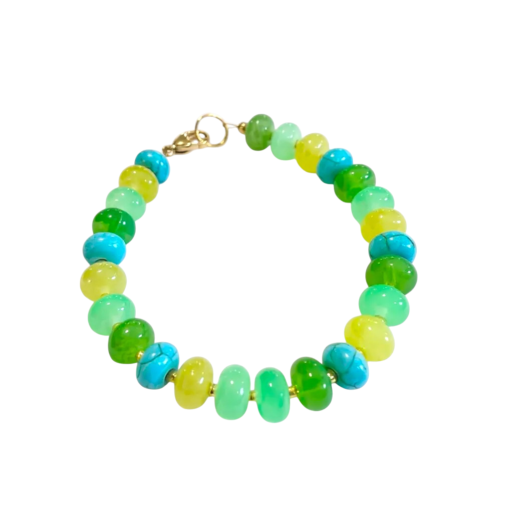 Gemstone Beaded Bracelet in Caterpillar