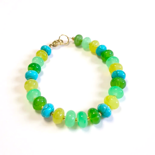 Gemstone Beaded Necklace in Caterpillar