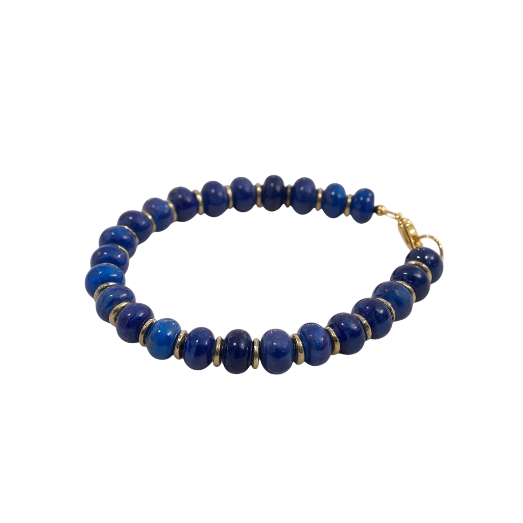 Gemstone Beaded Bracelet in Blueberry