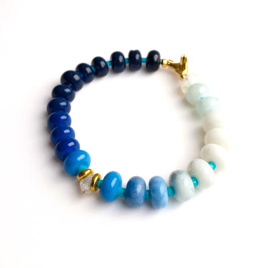 Gemstone Beaded Bracelet in Wildcats