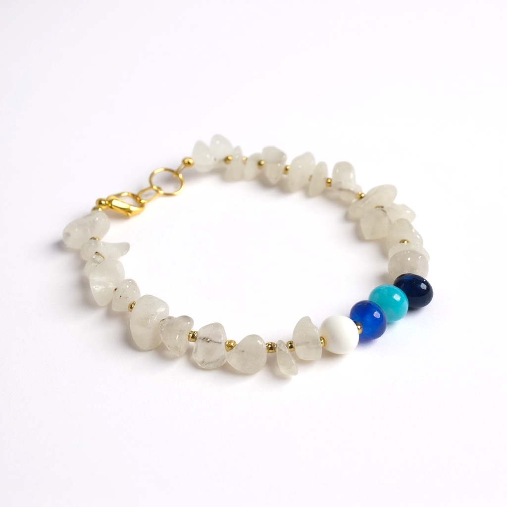 Gemstone Beaded Bracelet in Frozen
