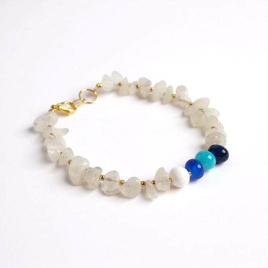 Gemstone Beaded Bracelet in Frozen