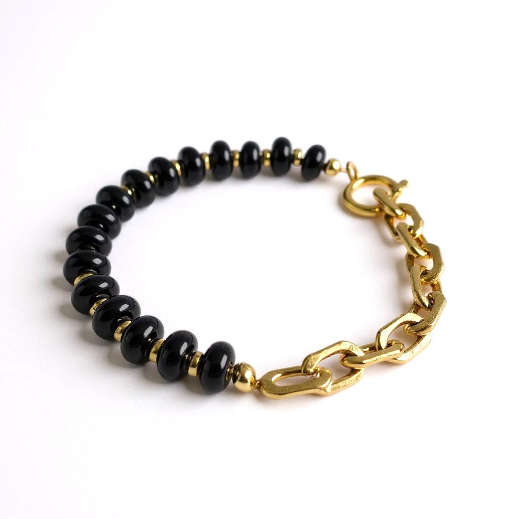 Gemstone Beaded Bracelet Two Faced