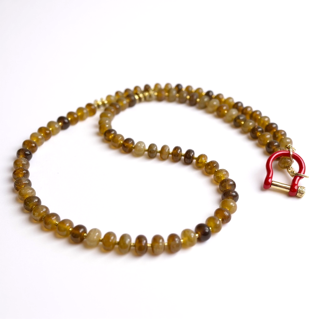 Gemstone Beaded Necklace in Acorns