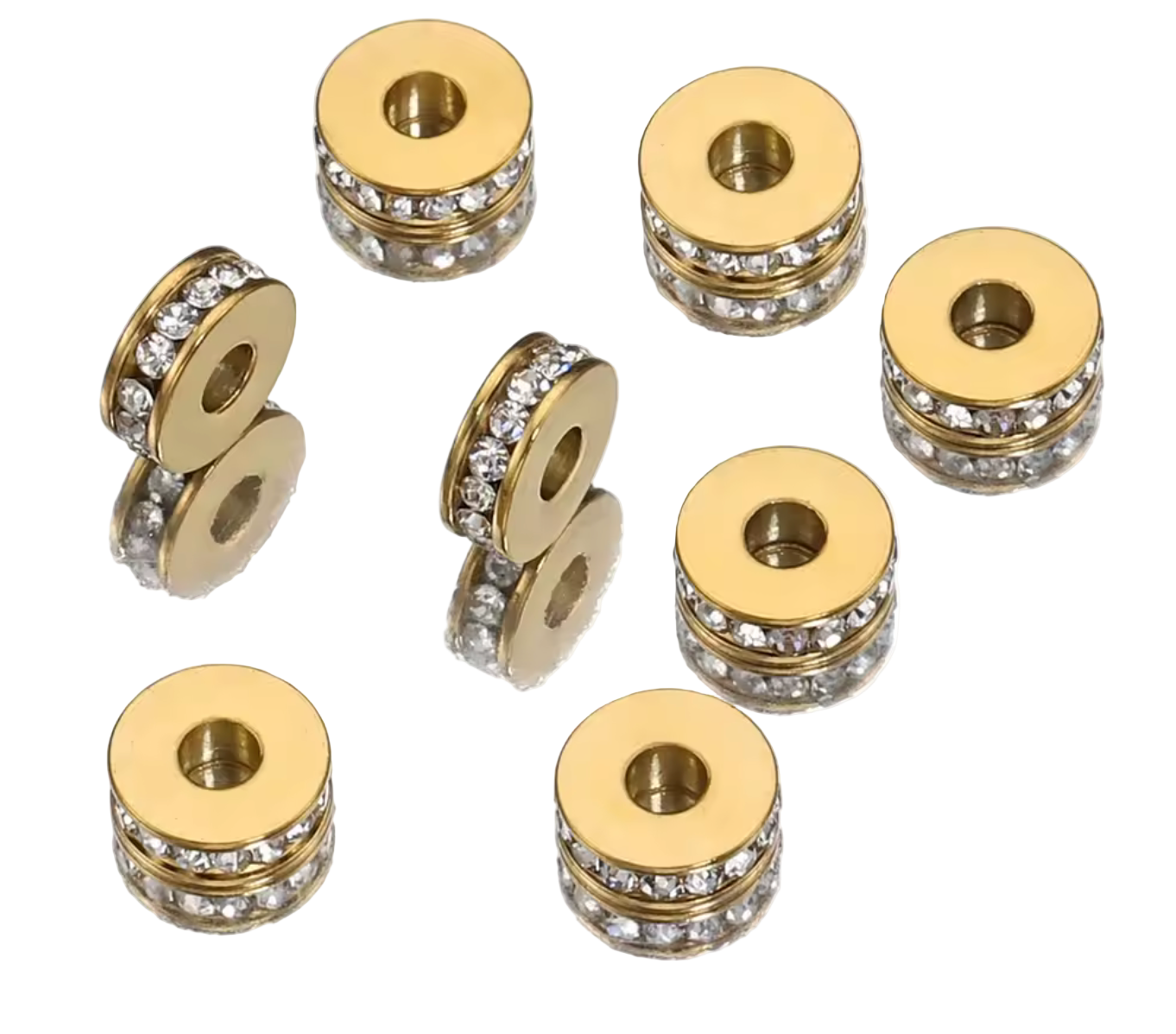 Gold & Crystal Spacers