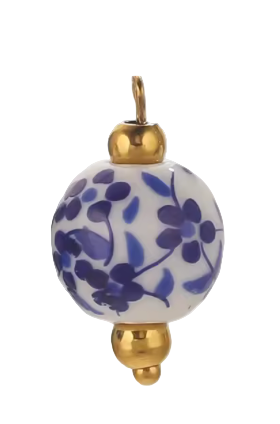 Floral Blue & White Charm