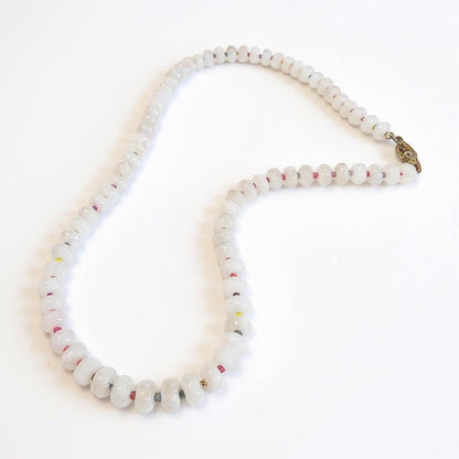Gemstone Beaded Necklace in Cloudy