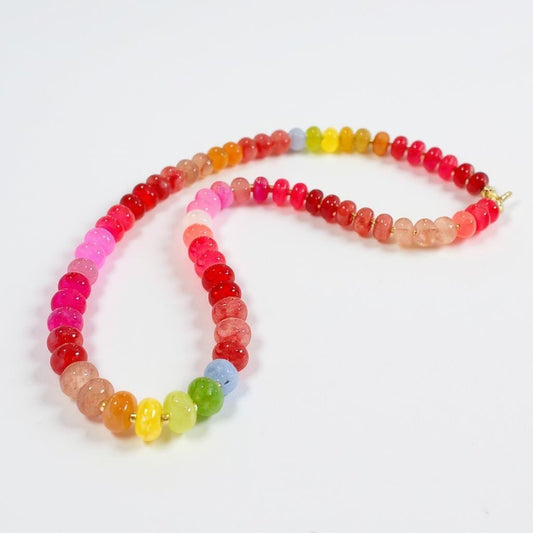 Gemstone Beaded Necklace in Dawn