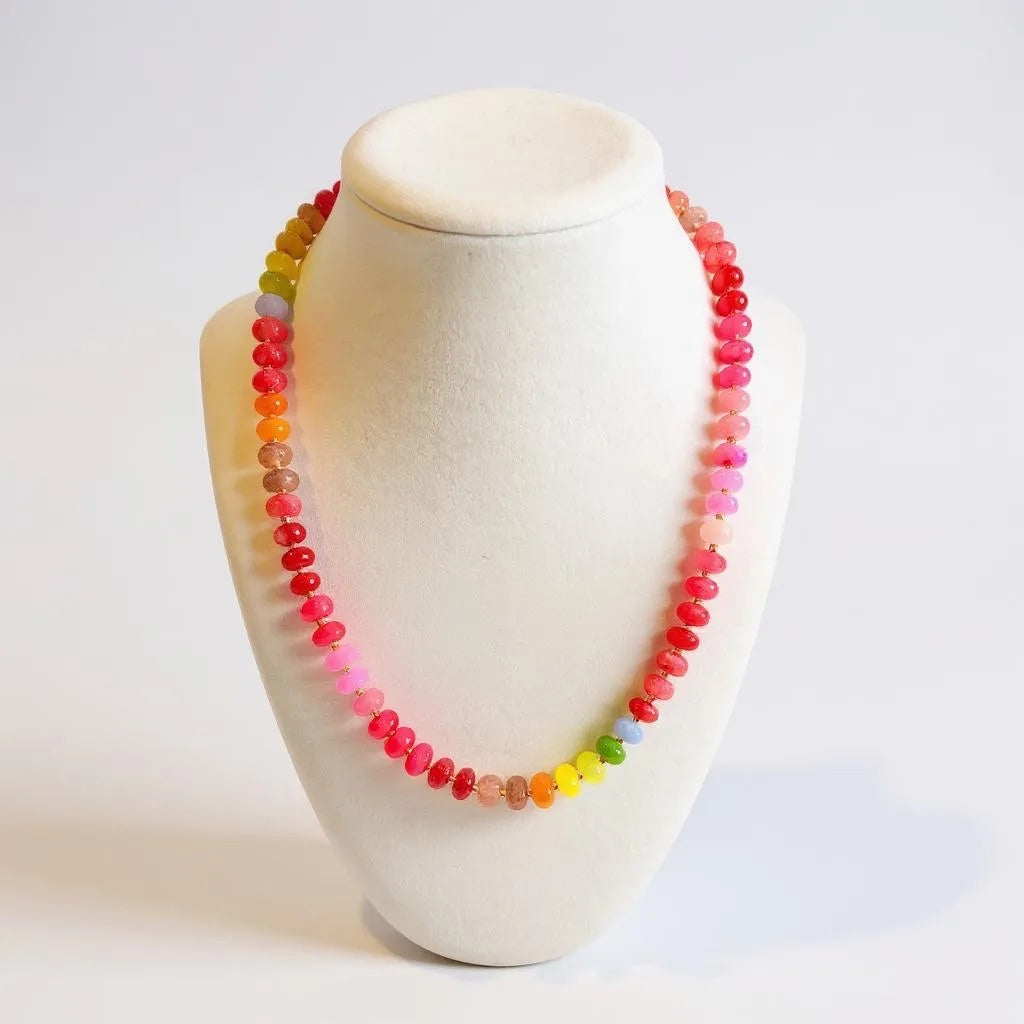 Gemstone Beaded Necklace in Dawn