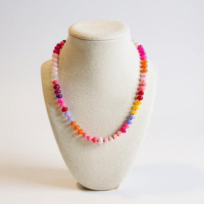 Gemstone Beaded Necklace in Dusk
