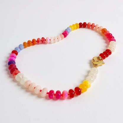 Gemstone Beaded Necklace in Dusk
