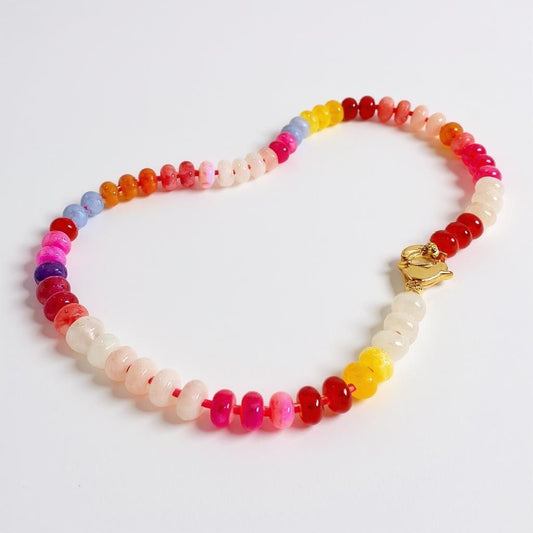 Gemstone Beaded Necklace in Dusk