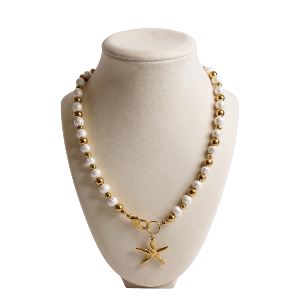 The Pearl Love Birds with Starfish Charm